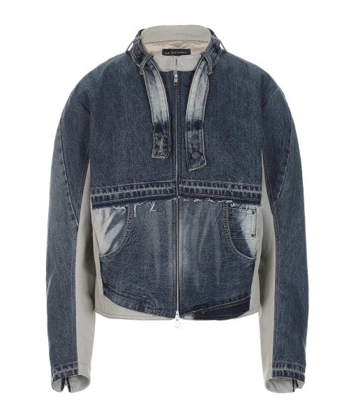 SURGERY(サージェリー)の「【SURGERY / サージェリー】surgery rebuild denim biker jacket / denim jacket デニムジャケット デニムセットアップ(デニムジャケット・メンズ・ブルー/ブラック・M)」の21枚目の写真