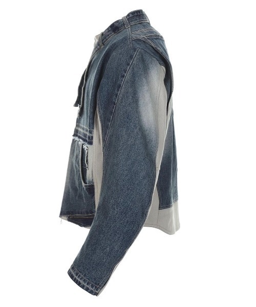 SURGERY(サージェリー)の「【SURGERY / サージェリー】surgery rebuild denim biker jacket / denim jacket デニムジャケット デニムセットアップ(デニムジャケット・メンズ・ブルー/ブラック・M)」の22枚目の写真