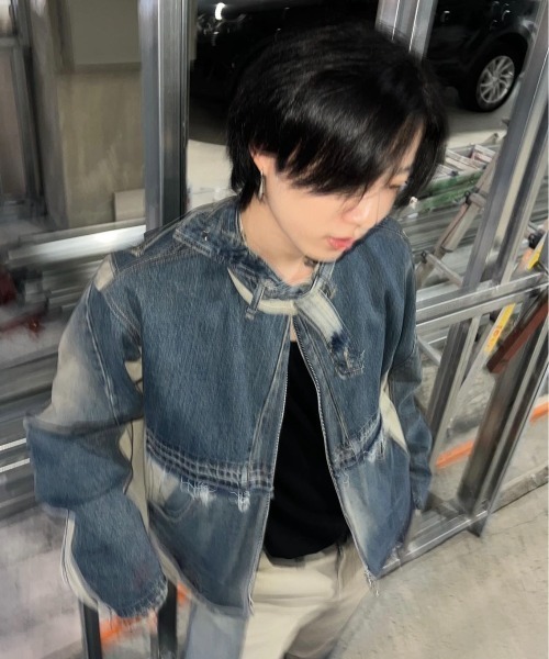 SURGERY(サージェリー)の「【SURGERY / サージェリー】surgery rebuild denim biker jacket / denim jacket デニムジャケット デニムセットアップ(デニムジャケット・メンズ・ブルー/ブラック・M)」の18枚目の写真