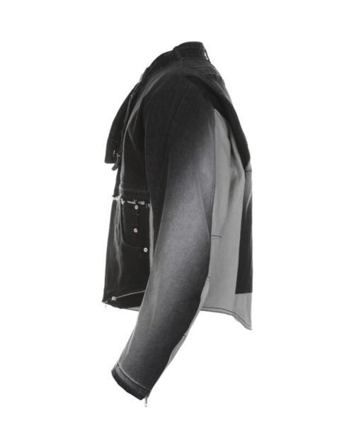 SURGERY(サージェリー)の「【SURGERY / サージェリー】surgery rebuild denim biker jacket / denim jacket デニムジャケット デニムセットアップ(デニムジャケット・メンズ・ブルー/ブラック・M)」の4枚目の写真