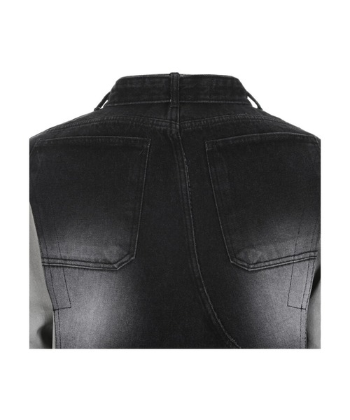 SURGERY(サージェリー)の「【SURGERY / サージェリー】surgery rebuild denim biker jacket / denim jacket デニムジャケット デニムセットアップ(デニムジャケット・メンズ・ブルー/ブラック・M)」の7枚目の写真