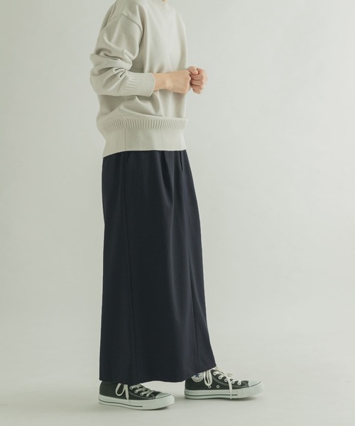 FORK&SPOON(フォークアンドスプーン)の「FORK&SPOON TRストレートスカート(スカート・レディース・グレー/ネイビー・1/2)」の2枚目の写真