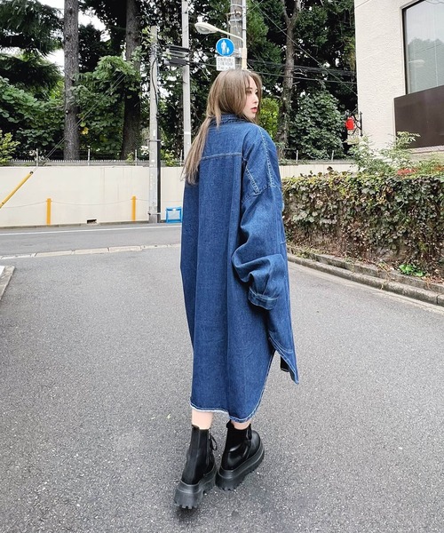 Figments（フィグメンツ）の「オーバーデニムカバーオール（カバーオール・レディース・インディゴブルー・FREE）」の2枚目の写真