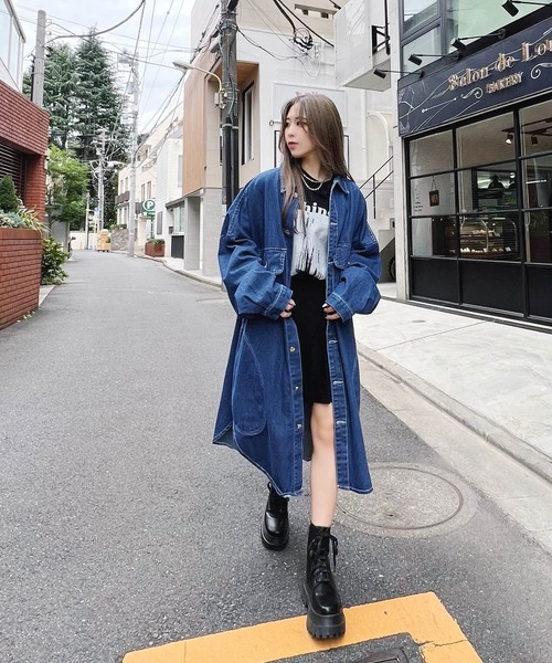 Figments（フィグメンツ）の「オーバーデニムカバーオール（カバーオール・レディース・インディゴブルー・FREE）」の3枚目の写真