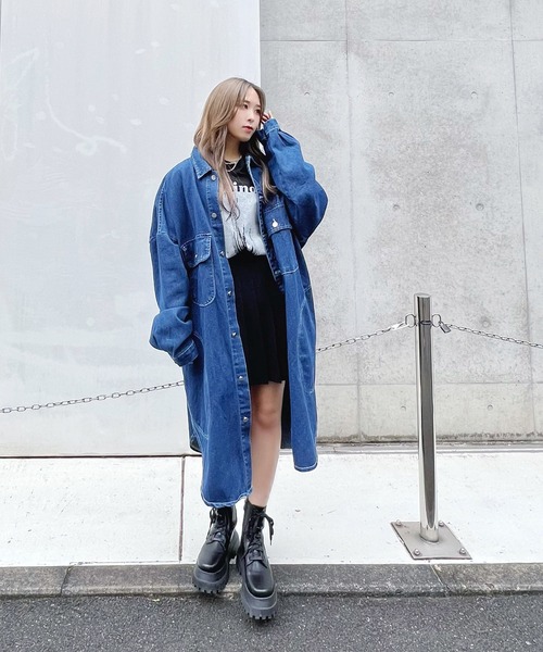 Figments（フィグメンツ）の「オーバーデニムカバーオール（カバーオール・レディース・インディゴブルー・FREE）」の11枚目の写真