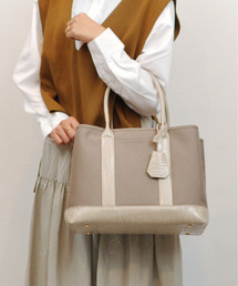 cache cache | カシュカシュ cachecache / ショルダー付きパーテーションキャンバストートL(トートバッグ)