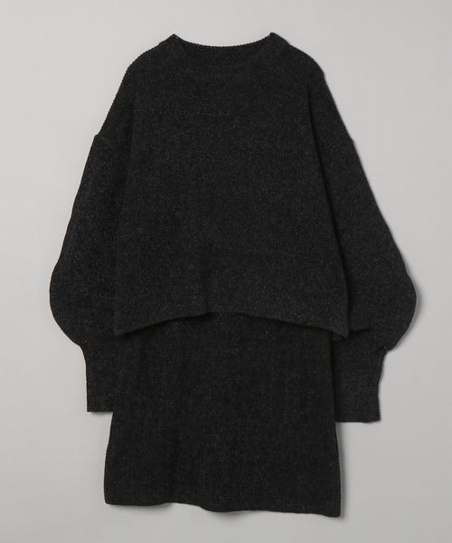 JEANASIS（ジーナシス）の「ミドルゲージラメモールミニ2ピース/181753（スカート・レディース・ブラック/グリーン・FREE）」の14枚目の写真