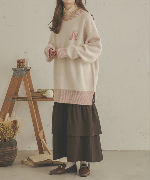 Ambre Neige（アンブルネージュ）の「ラッフルフリルキャミワンピース／【WEB/EC限定商品】（ワンピース・レディース・ブラック/ダークブラウン・FREE）」の13枚目の写真