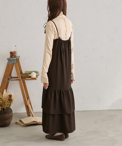 Ambre Neige（アンブルネージュ）の「ラッフルフリルキャミワンピース／【WEB/EC限定商品】（ワンピース・レディース・ブラック/ダークブラウン・FREE）」の21枚目の写真
