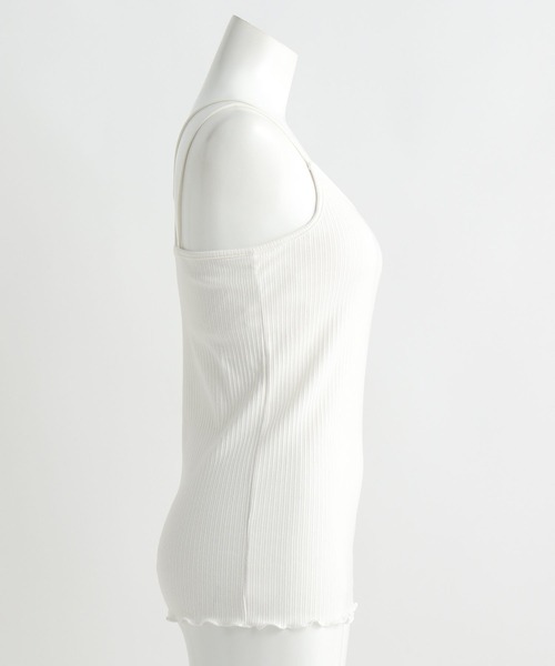 Andemiu（アンデミュウ）の「カップツキキャミ183032（キャミソール・レディース・アイボリー/ブラック・FREE）」の6枚目の写真