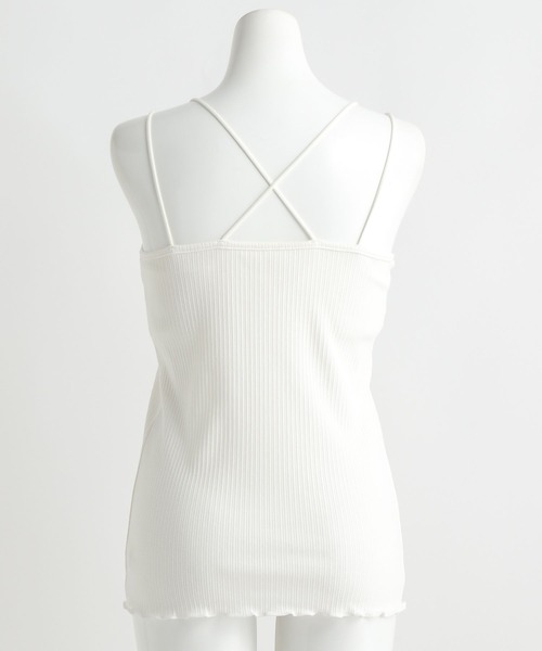 Andemiu（アンデミュウ）の「カップツキキャミ183032（キャミソール・レディース・アイボリー/ブラック・FREE）」の7枚目の写真