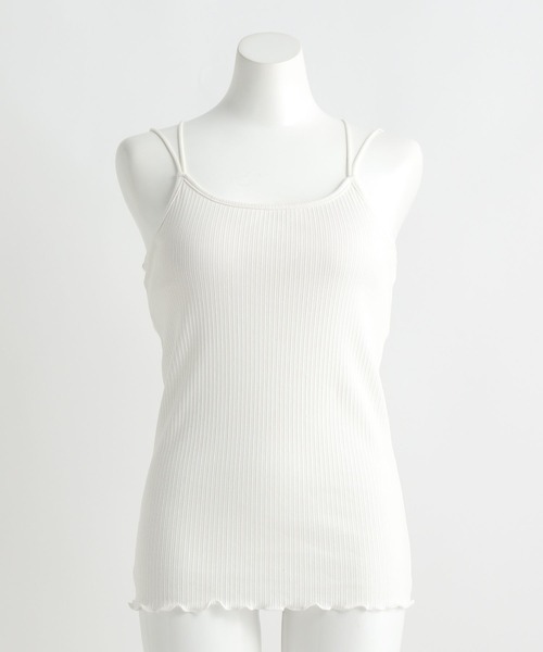 Andemiu（アンデミュウ）の「カップツキキャミ183032（キャミソール・レディース・アイボリー/ブラック・FREE）」の10枚目の写真