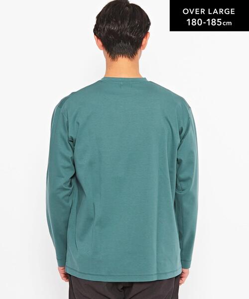 green label relaxing（グリーンレーベルリラクシング）の「FINE ポンチ クルーネック ロングスリーブ カットソー（Tシャツ/カットソー・メンズ・オフホワイト/ターコイズブルー/ネイビー・M/L/XXL/S/XL）」の6枚目の写真