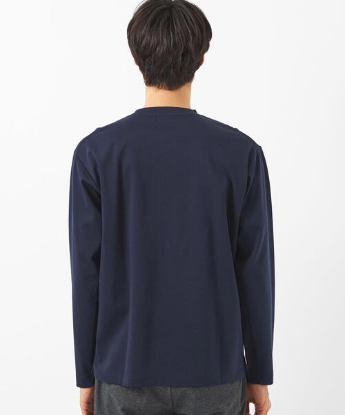 green label relaxing（グリーンレーベルリラクシング）の「FINE ポンチ クルーネック ロングスリーブ カットソー（Tシャツ/カットソー・メンズ・オフホワイト/ターコイズブルー/ネイビー・M/L/XXL/S/XL）」の12枚目の写真