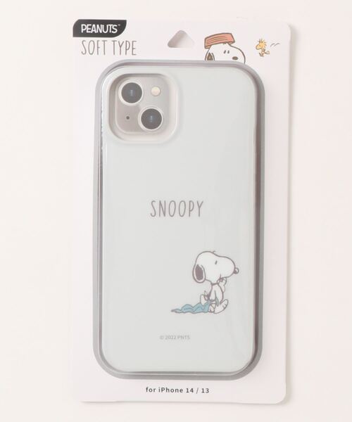 SNOOPY×OLD BETTY'S（スヌーピーカケルオールドベティーズ）の「SNG698 iPhone14/13 対応ソフトケース SNOOPY ピーナッツ（スマホケース/カバー・レディース・ブルー/グレー/ピンク・FREE）」の5枚目の写真