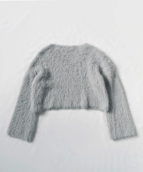 me+em select（ミームセレクト）の「【 7color 】カットアウトショートシャギーニット（ニット/セーター・レディース・ダークグレー/ベージュ/パープル/ホワイト/グレー/ブラック/ダークブルー・FREE）」の14枚目の写真