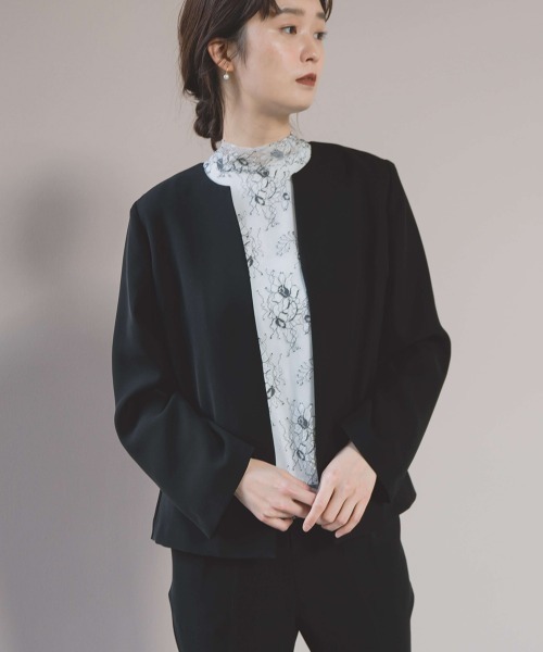 kaene（カエン）の「レースボウタイブラウス（シャツ/ブラウス・レディース・グレー/ホワイト/ブラック・FREE）」の9枚目の写真