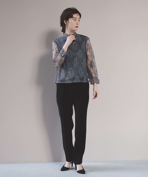 kaene（カエン）の「レースボウタイブラウス（シャツ/ブラウス・レディース・グレー/ホワイト/ブラック・FREE）」の18枚目の写真