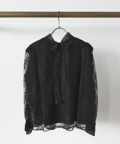 kaene（カエン）の「レースボウタイブラウス（シャツ/ブラウス・レディース・グレー/ホワイト/ブラック・FREE）」の10枚目の写真