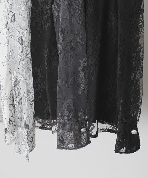 kaene（カエン）の「レースボウタイブラウス（シャツ/ブラウス・レディース・グレー/ホワイト/ブラック・FREE）」の12枚目の写真