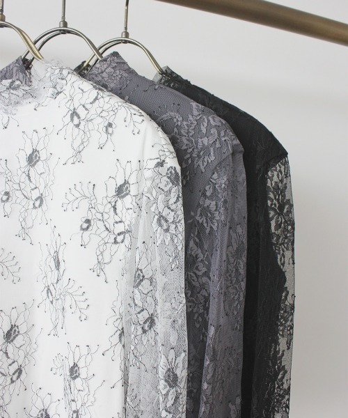 kaene（カエン）の「レースボウタイブラウス（シャツ/ブラウス・レディース・グレー/ホワイト/ブラック・FREE）」の13枚目の写真