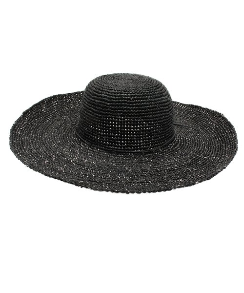 ROSE BUD（ローズバッド）の「(LE VOYAGE EN PANIER)AM 251 LUREX LG/CHOCHE HAT（ハット・レディース・ブラック/ナチュラル・ONE SIZE）」の2枚目の写真