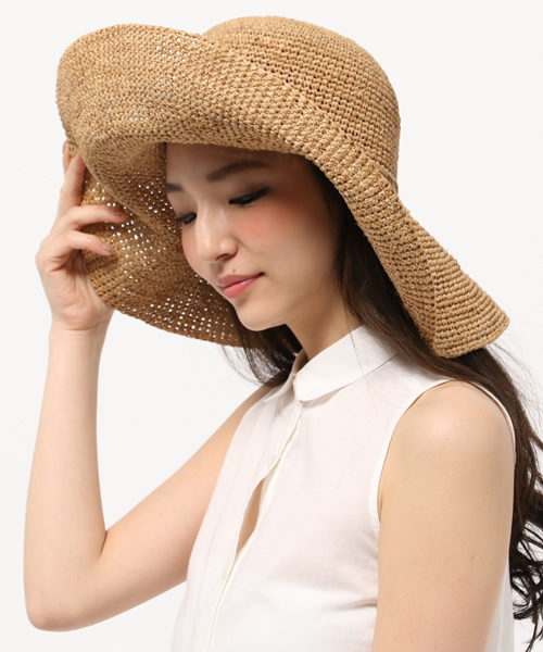 ROSE BUD（ローズバッド）の「(LE VOYAGE EN PANIER)AM 251 LUREX LG/CHOCHE HAT（ハット・レディース・ブラック/ナチュラル・ONE SIZE）」の3枚目の写真