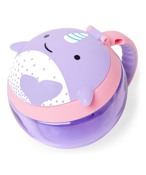 SKIP HOP（スキップホップ）の「アニマル･スナックカップ/イッカクのノヴァ（マグ/哺乳瓶/お食事グッズ・キッズ・パープル・ONE SIZE）」の2枚目の写真