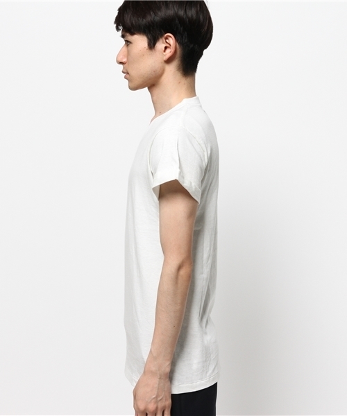 OUTLET（アウトレット）の「【BLOOM&BRANCH】MAN50sロールTVネック（Tシャツ/カットソー・メンズ・ホワイト・SMALL/MEDIUM）」の3枚目の写真