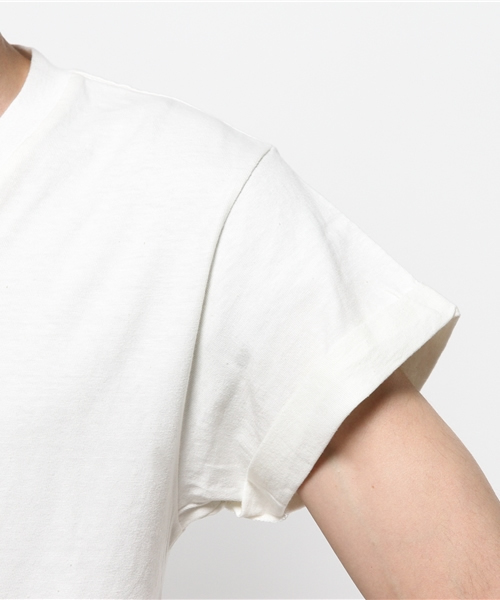 OUTLET（アウトレット）の「【BLOOM&BRANCH】MAN50sロールTVネック（Tシャツ/カットソー・メンズ・ホワイト・SMALL/MEDIUM）」の6枚目の写真