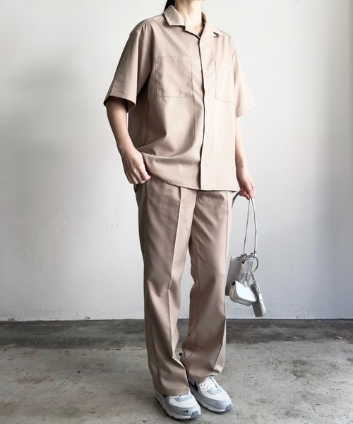 COMMON WARE（コモンウェアー）の「COMMONWARE:TRストレッチオープンカラーシャツ（シャツ/ブラウス・レディース・モカ/グリーン/サックスブルー/ベージュ/ブラック/オフホワイト・L/XL/M）」の17枚目の写真