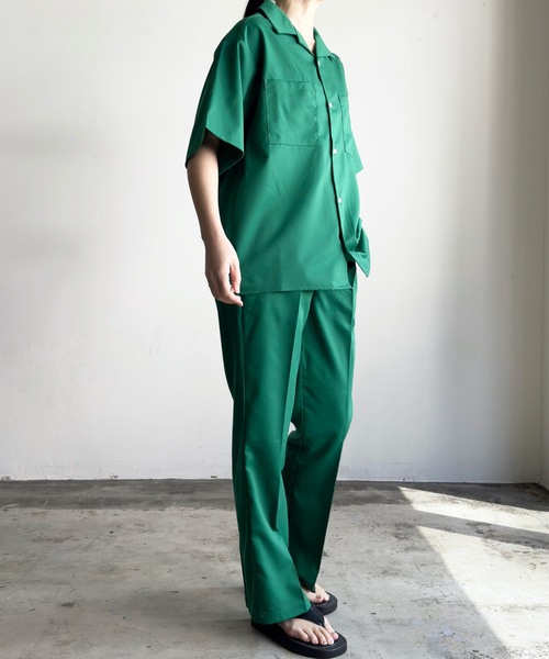 COMMON WARE（コモンウェアー）の「COMMONWARE:TRストレッチオープンカラーシャツ（シャツ/ブラウス・レディース・モカ/グリーン/サックスブルー/ベージュ/ブラック/オフホワイト・L/XL/M）」の18枚目の写真