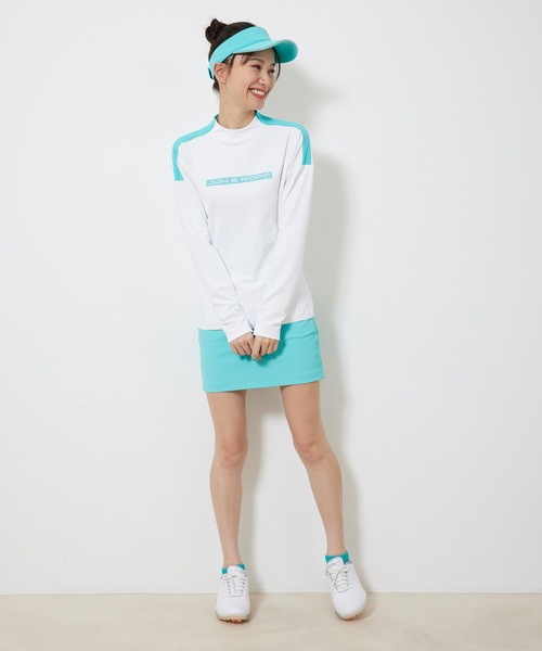 JUN&ROPE'(ジュンアンドロペ)の「【UV】【接触冷感】【防透】ポケット付き長袖モックネックプルオーバー(Tシャツ/カットソー・レディース・イエロー/ブラック/ホワイト・S/M/L)」の5枚目の写真