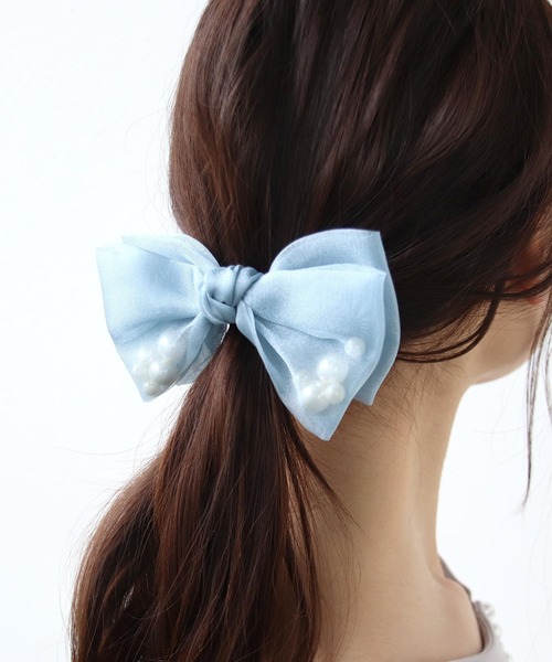 Lele Sadoughi ヘアーアクセサリー バレッタ リボン クリップ Amazon | 4色 リボン バレッタ ヘアクリップ BetterJonny ヘア