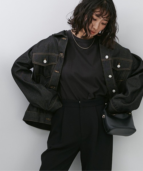 UR'S（ユアーズ）の「ﾃﾞﾆﾑｼﾞｬｹｯﾄ（デニムジャケット・レディース・インディゴブルー/ブラック・M）」の15枚目の写真