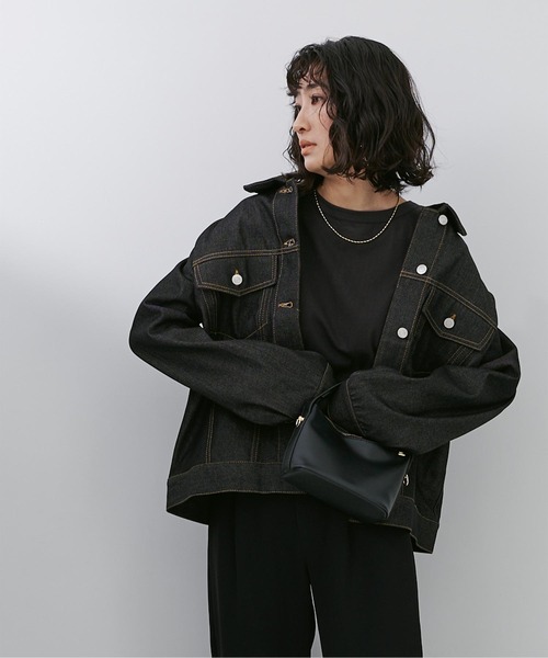 UR'S（ユアーズ）の「ﾃﾞﾆﾑｼﾞｬｹｯﾄ（デニムジャケット・レディース・インディゴブルー/ブラック・M）」の19枚目の写真