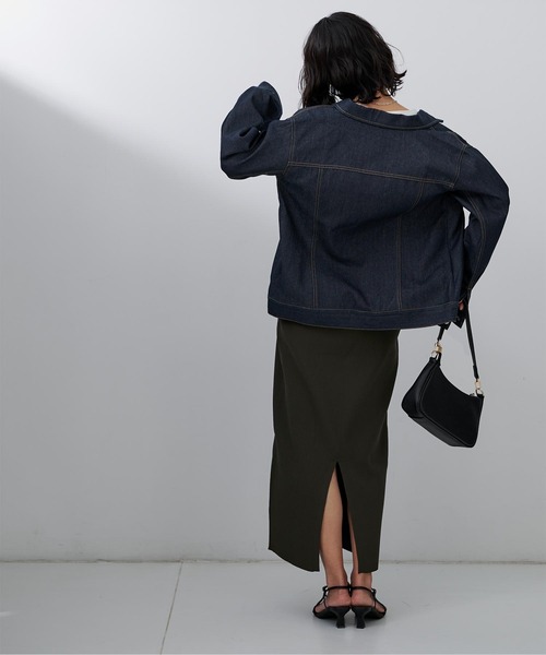 UR'S（ユアーズ）の「ﾃﾞﾆﾑｼﾞｬｹｯﾄ（デニムジャケット・レディース・インディゴブルー/ブラック・M）」の17枚目の写真
