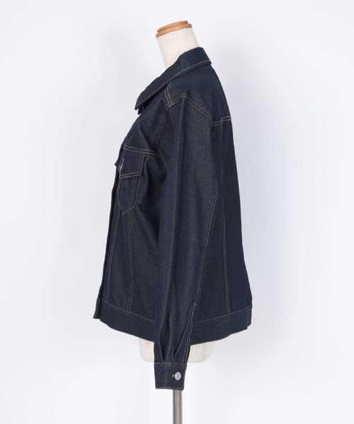 UR'S（ユアーズ）の「ﾃﾞﾆﾑｼﾞｬｹｯﾄ（デニムジャケット・レディース・インディゴブルー/ブラック・M）」の16枚目の写真