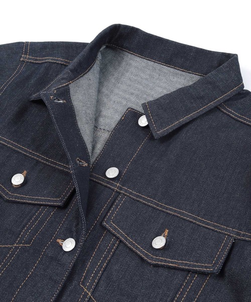 UR'S（ユアーズ）の「ﾃﾞﾆﾑｼﾞｬｹｯﾄ（デニムジャケット・レディース・インディゴブルー/ブラック・M）」の14枚目の写真