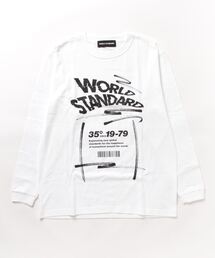 WORLD STANDARD（ワールドスタンダード）の「WORLD STANDARD/ワールドスタンダード ロゴプリント 長袖Tシャツ WSLT-003（Tシャツ/カットソー）」