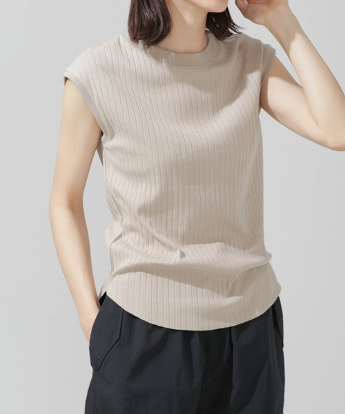 AntiSoaked汗染み防止リブノースリーブTシャツ