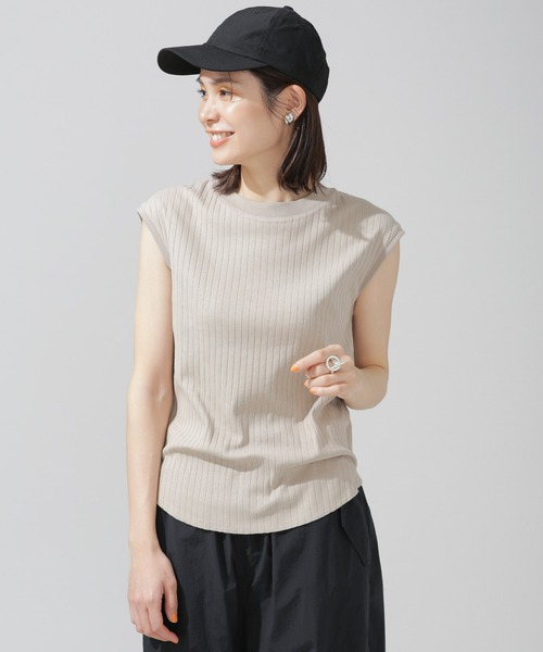 AntiSoaked汗染み防止リブノースリーブTシャツ