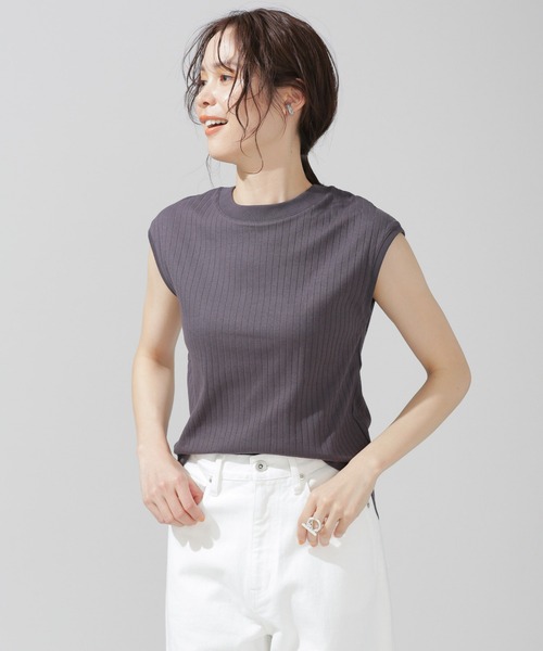 AntiSoaked汗染み防止リブノースリーブTシャツ