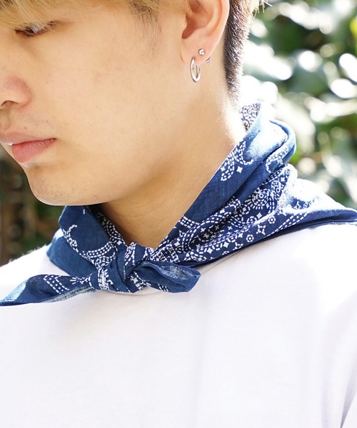 FDMTL(ファンダメンタル)の「FDMTL/ファンダメンタル BANDANA バンダナ(バンダナ/スカーフ・メンズ・インディゴブルー・FREE)」の1枚目の写真