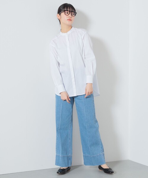 BEAMS HEART（ビームスハート）の「BEAMS HEART / バンドカラー オーバーシャツ（シャツ/ブラウス・レディース・オフホワイト/その他/その他1/ホワイト系その他5・FREE）」の20枚目の写真