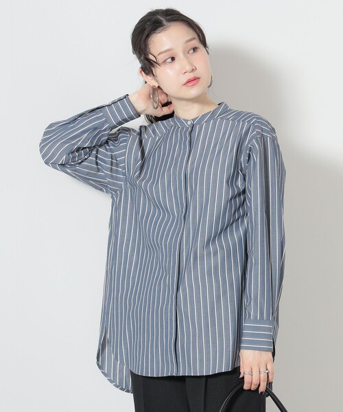 BEAMS HEART（ビームスハート）の「BEAMS HEART / バンドカラー オーバーシャツ（シャツ/ブラウス・レディース・オフホワイト/その他/その他1/ホワイト系その他5・FREE）」の16枚目の写真