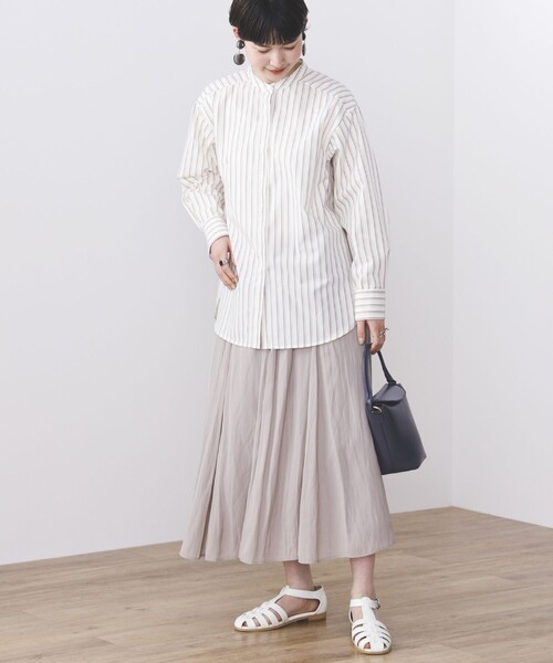 BEAMS HEART（ビームスハート）の「BEAMS HEART / バンドカラー オーバーシャツ（シャツ/ブラウス・レディース・オフホワイト/その他/その他1/ホワイト系その他5・FREE）」の21枚目の写真