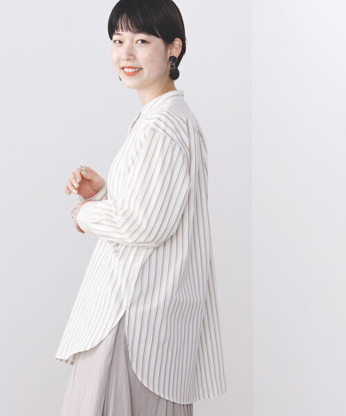 BEAMS HEART（ビームスハート）の「BEAMS HEART / バンドカラー オーバーシャツ（シャツ/ブラウス・レディース・オフホワイト/その他/その他1/ホワイト系その他5・FREE）」の12枚目の写真