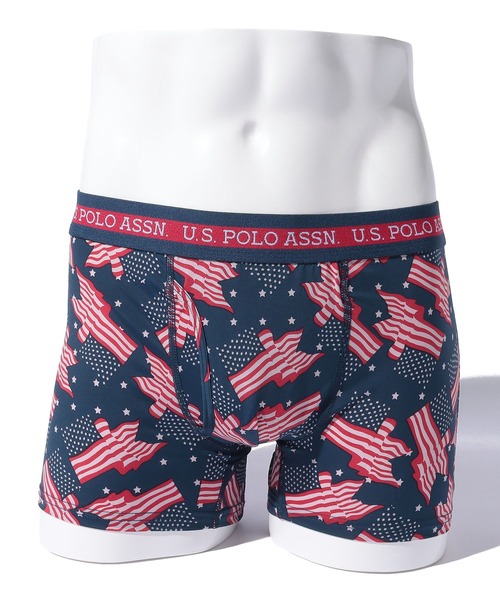 U.S. POLO ASSN.(ユーエスポロアッスン)の「U.S. POLO ASSN. 星条旗アンダー(ボクサーパンツ・メンズ・ネイビー/グレー・M/LL/L)」の4枚目の写真