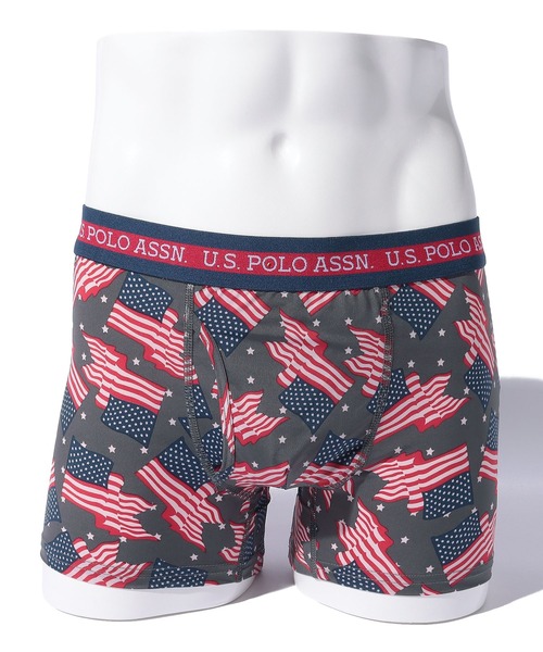 U.S. POLO ASSN.(ユーエスポロアッスン)の「U.S. POLO ASSN. 星条旗アンダー(ボクサーパンツ・メンズ・ネイビー/グレー・M/LL/L)」の5枚目の写真